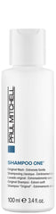 Paul Mitchell Shampoo One bottle pour illustrates easy daily cleansing.