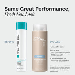 Paul Mitchell Sheer Hydration; etiqueta clara resalta ingredientes clave para hidratación