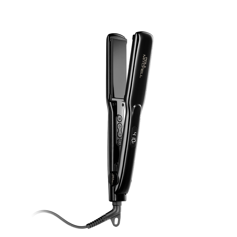 Paul Mitchell Smooth+ Ceramic Flat Iron with taupe 1.25-inch plate for sleek styling