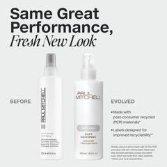 Paul Mitchell Soft Spray mist in action for brushable hold