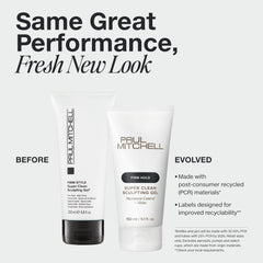 Paul Mitchell Super Clean Sculpting Gel ofrece control máximo para estilos difíciles