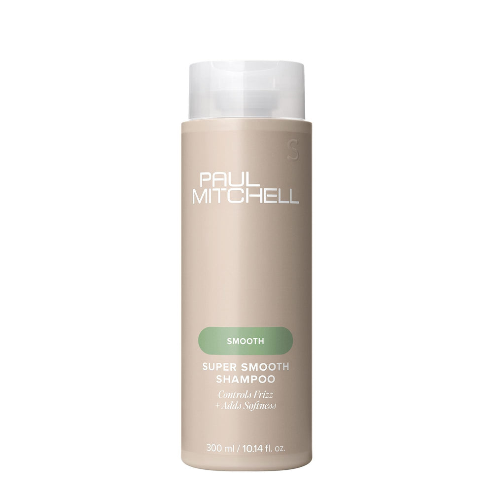 Champú Paul Mitchell con visual de botella; deja el cabello suave y manejable tras lavado.
