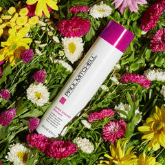 Paul Mitchell Super Strong Shampoo lather demonstrates gentle cleansing that protects color