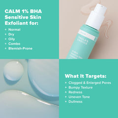 Paula's Choice CALM 1% BHA packaging front showing fragrance-free design.