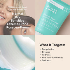 Paula's Choice CALM Intensive moisturizer being applied for soothing daily care.