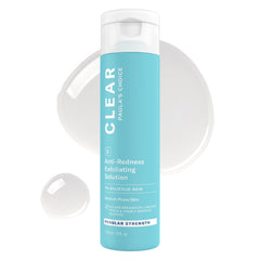 Paula's Choice Clear Exfoliating Solution bottle shows 2% salicylic acid for clearer pores.