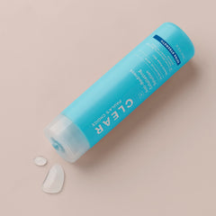 Close-up of Paula's Choice label on exfoliator highlighting 2% salicylic acid.