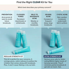 Paula's Choice Clear kit step-1 cleansing bottle ready to prep skin