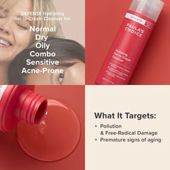 Paula's Choice Defense Cleanser aloe soothing formula for comfortable cleansing.