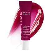 Paula's Choice Pro-Collagen Peptide Gloss Lip Balm in application showing smooth lips with glossy finish
