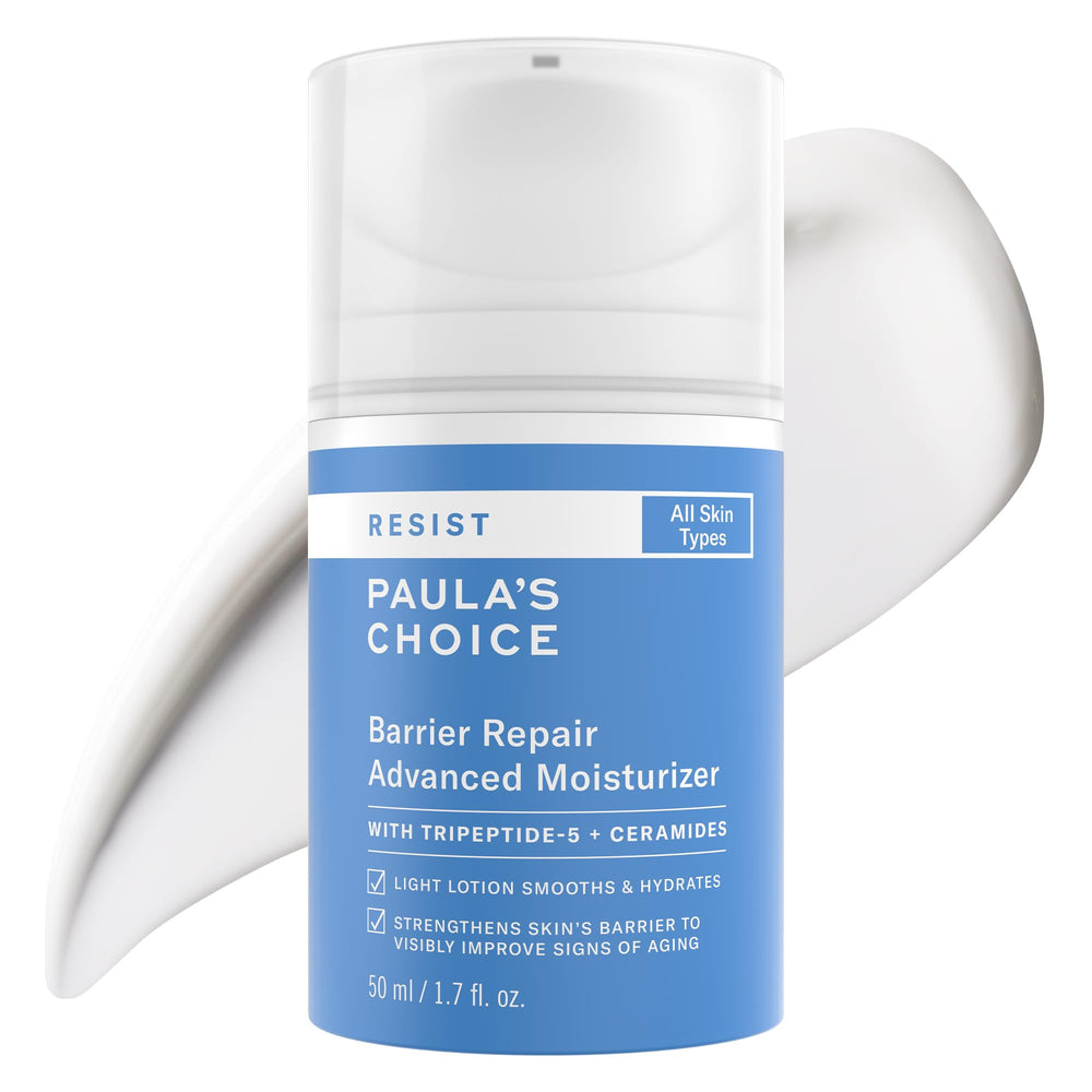 Paula's Choice RESIST Barrier Repair bottle-pump shows fragrance-free daily hydration.