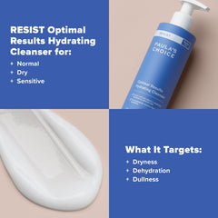 Paula's Choice RESIST Hydrating Cleanser hand massage activates a silky cleansing moment.