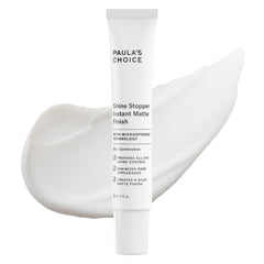 Paula's Choice Shine Stopper bottle closeup, oil-control primer for a matte look