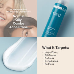 Paula's Choice cleanser pump-top close-up showing easy, mess-free dispensing.