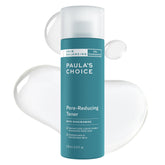Paula's Choice Skin Balancing Pore-Reducing Toner bottle shown, supports oil balance and pore refinement