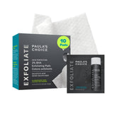 Paula's Choice Skin Perfecting 2% BHA pads packaging, ideal for on-the-go exfoliation.