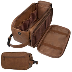PAVILIA Toiletry Bag for Men with large opening for easy access on travel