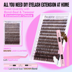 Pawotence brown lash bond and seal for secure adhesion and a smooth finish.