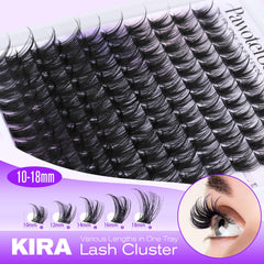 Pawotence Kira lash clusters for DIY eyelash extensions at home