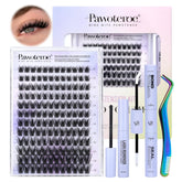 Pawotence Kira Lash Clusters close-up showing 10mm length for natural lift