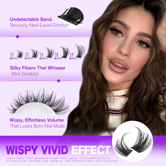 Pawotence Kira lash clusters soft durable fibers for long lasting wear