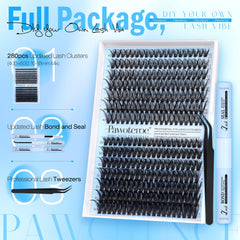 Pawotence lash bond and seal ensure secure, long-lasting cluster lashes.