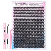 Pawotence lash clusters 280pcs for DIY fuller lash look at home.