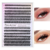 Pawotence Lash Clusters 280pcs in a mixed length pack for natural daily wear.