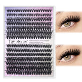 Pawotence Lash Clusters 280pcs with varied lengths for natural fullness.