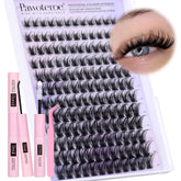 Pawotence lash clusters kit front view for at-home DIY lash styling