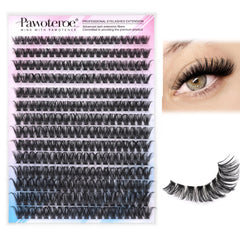Pawotence lash clusters pack for easy at-home eyelash extensions.