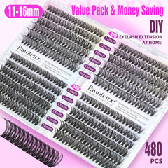 Pawotence Lash Clusters soft fiber texture for natural look