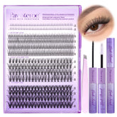 Pawotence lash extension kit with four style clusters for a natural daily look