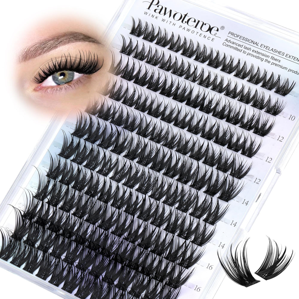 Pawotence Misha Lashes Clusters pack preview for versatile, natural-looking results.