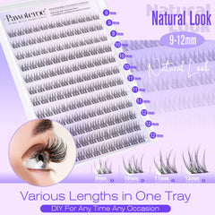 Pawotence wispy cluster lashes 9-12mm for effortless DIY lash extensions