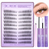 Pawotence Wispy Lash Clusters Kit packaging highlights a complete at-home lash kit for easy DIY installs