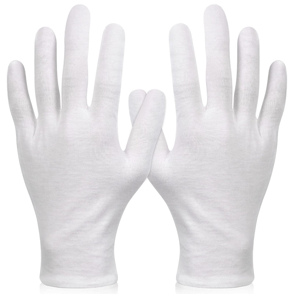 Paxcoo XL white cotton gloves pack ready for nighttime moisturizing.