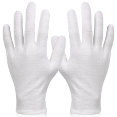 Paxcoo XL white cotton gloves pack ready for nighttime moisturizing.