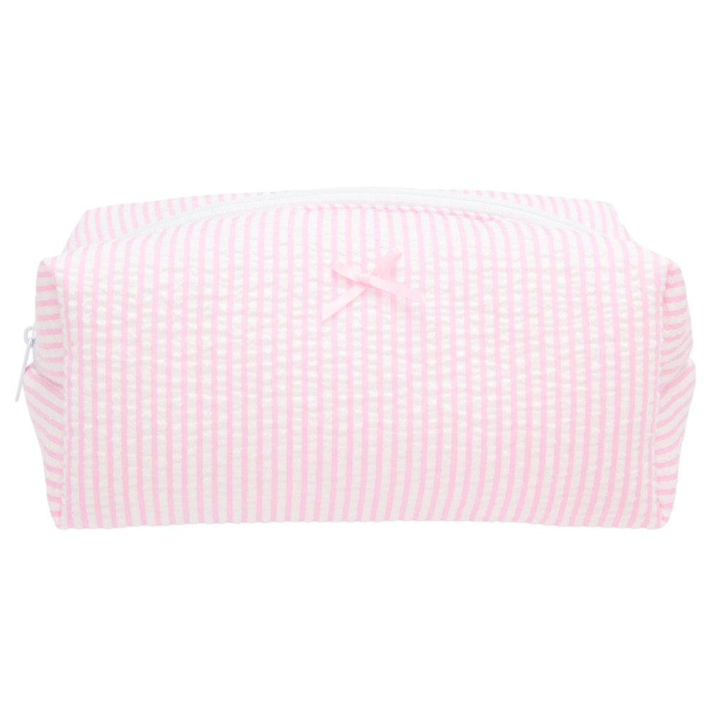 PAZIMIIK cozy-makeup-bag stripe pink for organized travel and quick access.