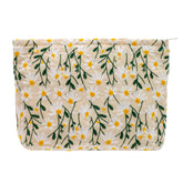 PAZIMIIK Daisy White makeup bag with elegant design for daily organization