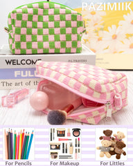 PAZIMIIK travel-friendly makeup case fits into bags for easy packing.