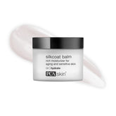 PCA Skin Silkcoat Face Cream Balm jar shows silky texture for deep hydration.