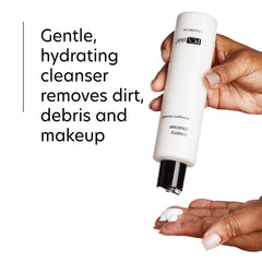 PCA SKIN Creamy Moisturizing Face Cleanser foamy lather during wash.