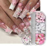 PDFADSK cartoon nail charms bows and hearts for easy home nail art application.
