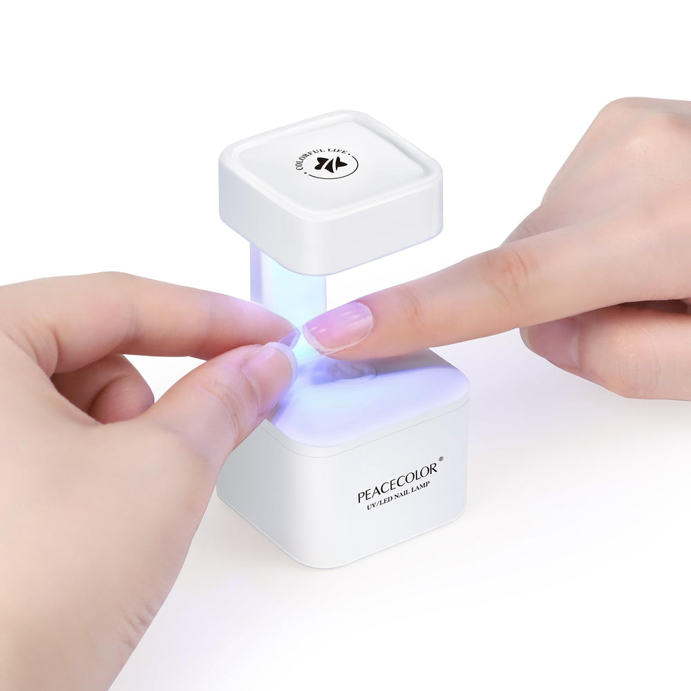 PEACECOLOR Mini UV lamp front view for portable gel curing