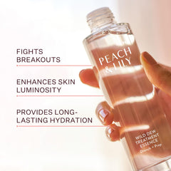 Applying Peach & Lily Wild Dew Essence for quick absorption and hydration