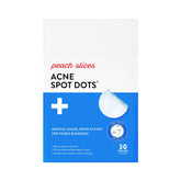 Peach Slices Acne Spot Dots 30ct pack shot with three sizes for precise coverage.