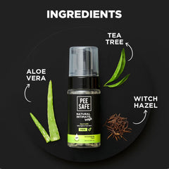 Pee Safe Jabon Íntimo Hombre, textura espumosa para una limpieza suave.