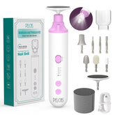 PELCAS 8-in-1 toenail grinder kit for at-home pedicures with versatile drill bits.