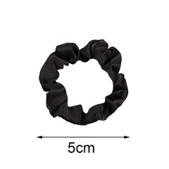 Pengxiaomei coleteros satén negro, elásticos y duraderos para cabellos finos o gruesos.